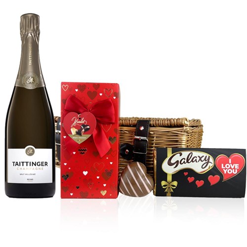 Taittinger Brut Vintage 2016 Champagne 75cl And Chocolate Love You Hamper